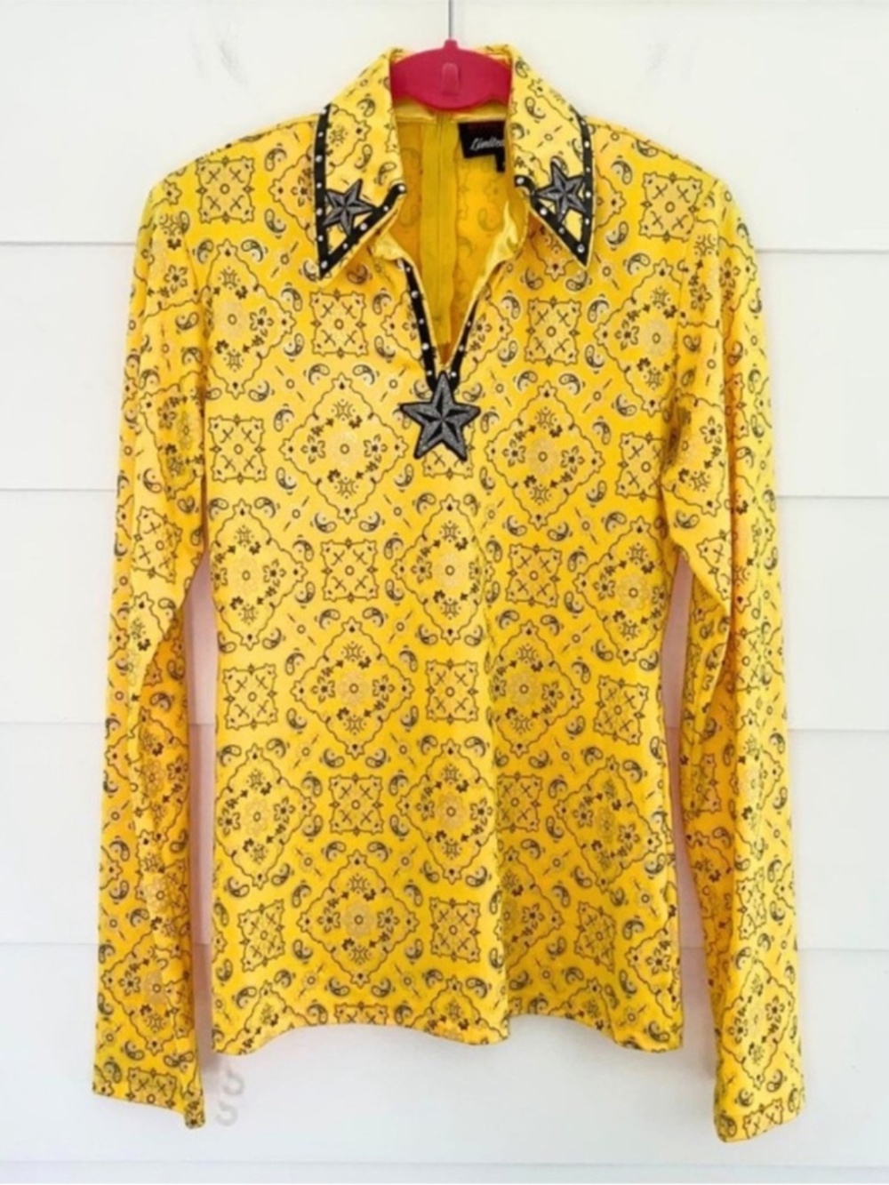 Hobby Horse Limited Edition Yellow Bandana Star Patches Shirt Medium